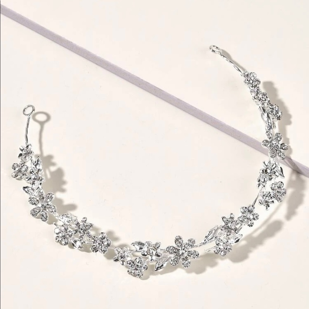 Flower Rhinestone Hair Band